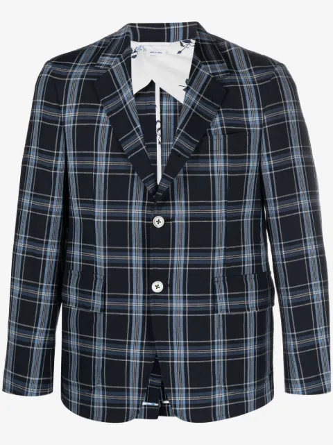 Thom Browne checked virgin wool blend blazer