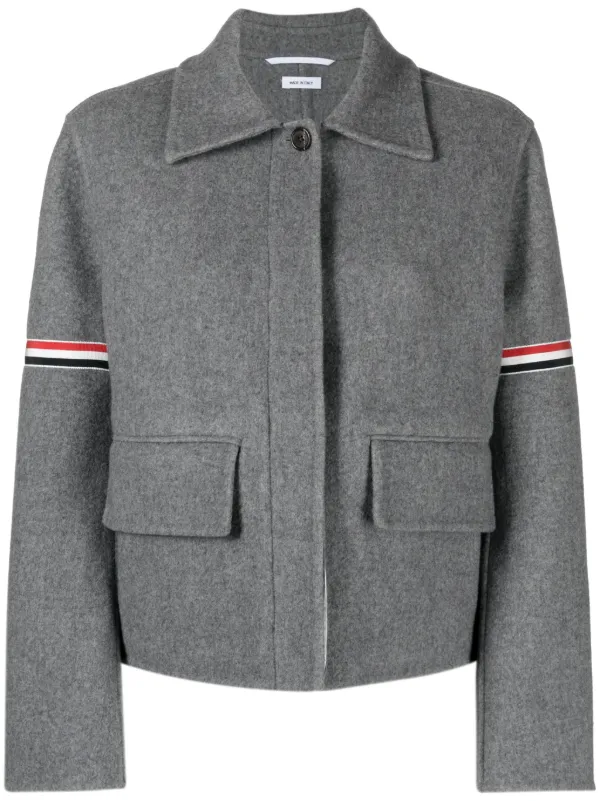 Thom Browne ストライプ ジャケット | グレー | FARFETCH JP