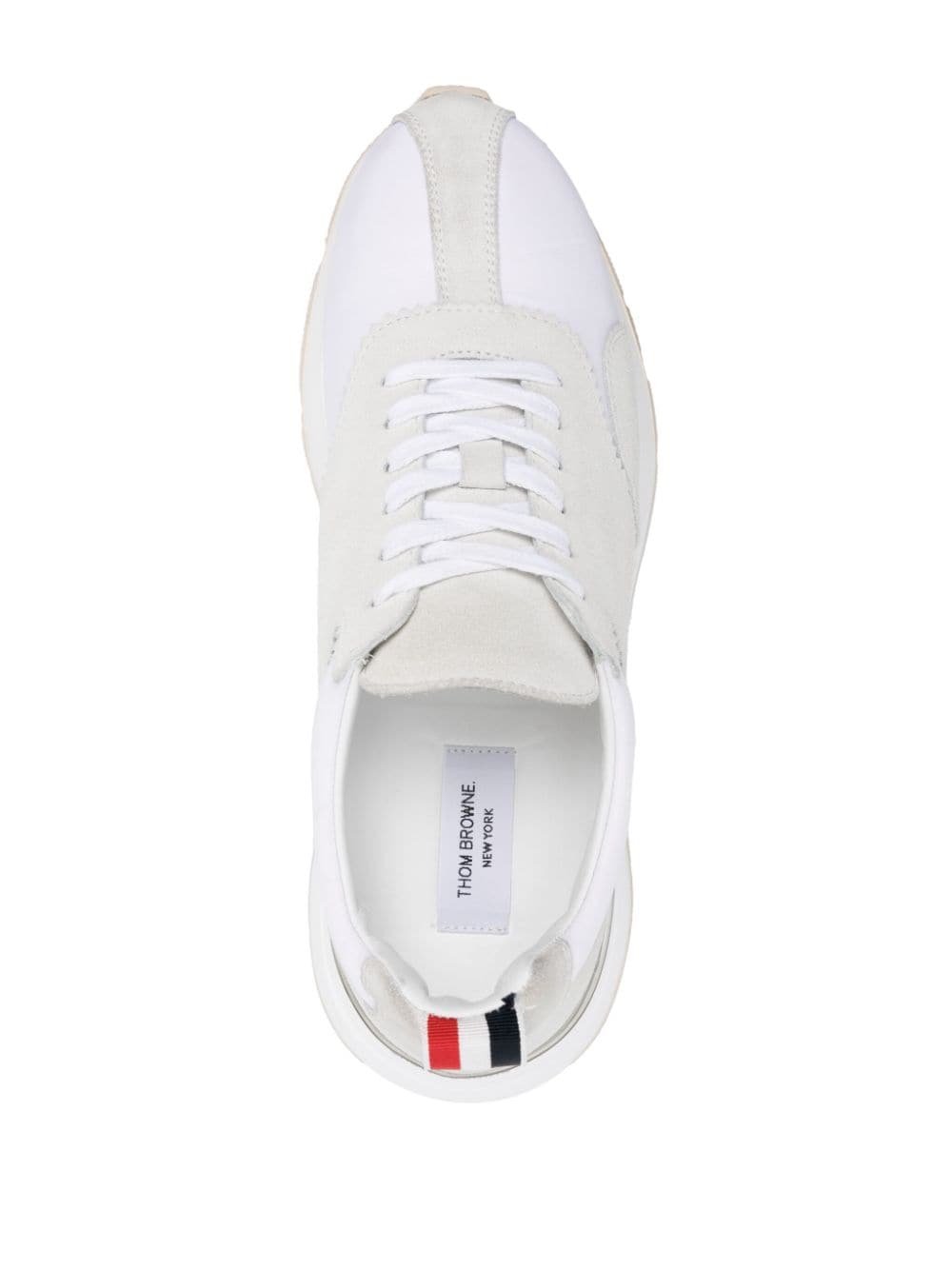 Shop Thom Browne Sprinter Panelled Sneakers In White