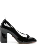 Thom Browne 90mm patent-leather court pumps - Black