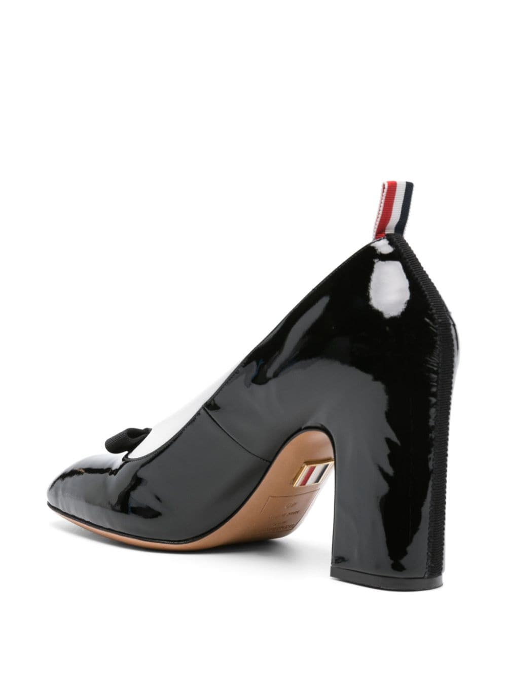 Thom Browne Lakleren pumps Zwart