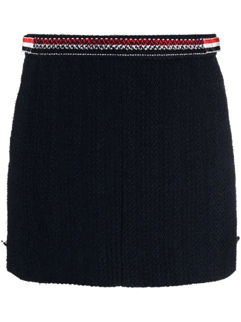 Thom Browne falda corta de tweed con motivo 4-Bar