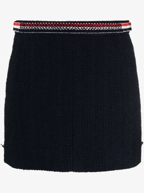Thom Browne falda corta de tweed con motivo 4-Bar