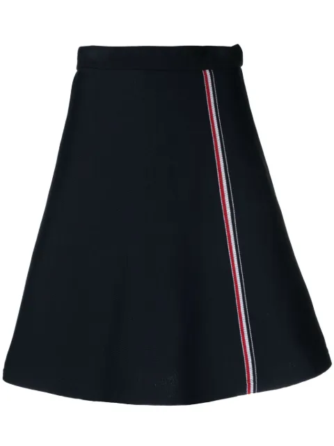 Thom Browne falda tejida con diseño acampanado