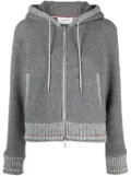 Thom Browne fleece zipped-up cardigan - Grey