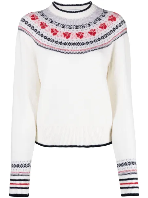 Thom Browne Rose Icelandic fair-isle intarsia jumper