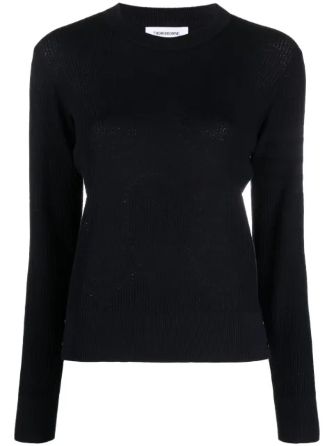 Thom Browne crew-neck virgin wool jumper