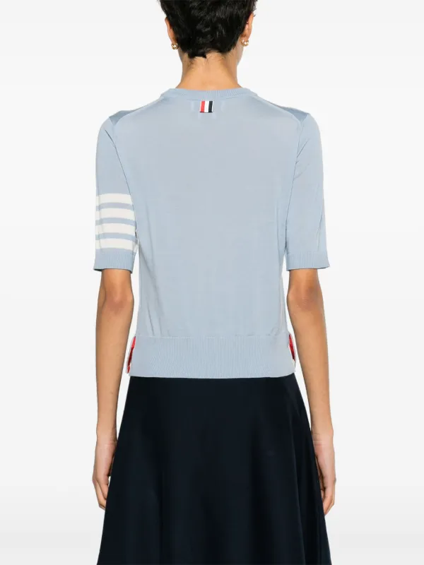 Thom Browne 4BAR ストライプ Tシャツ | ブルー | FARFETCH JP