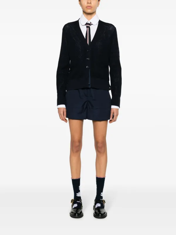 Thom Browne Vネック カーディガン | ブルー | FARFETCH JP