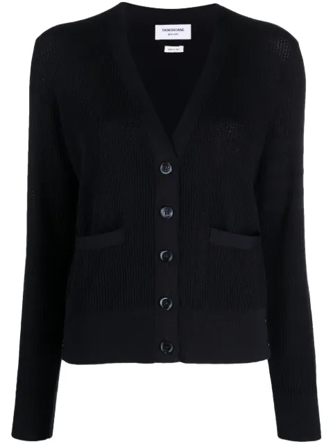 Thom Browne كارديغان صوف بكر برقبة V