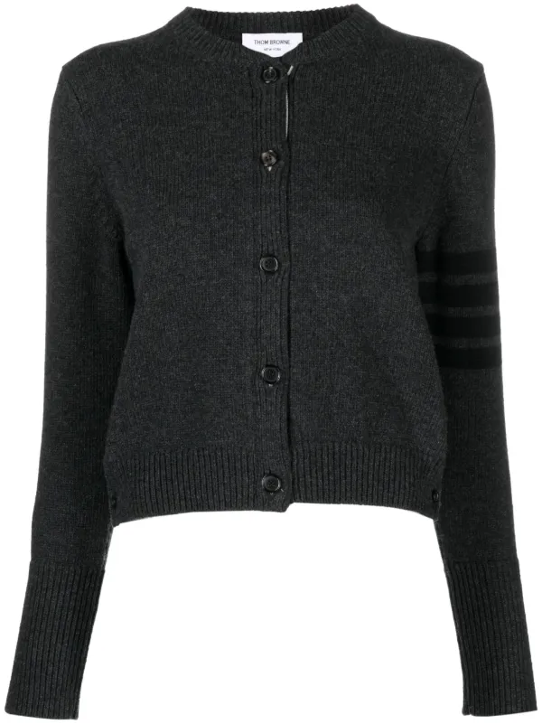 Thom Browne stripe-detailing Wool Cardigan Grey FARFETCH PH