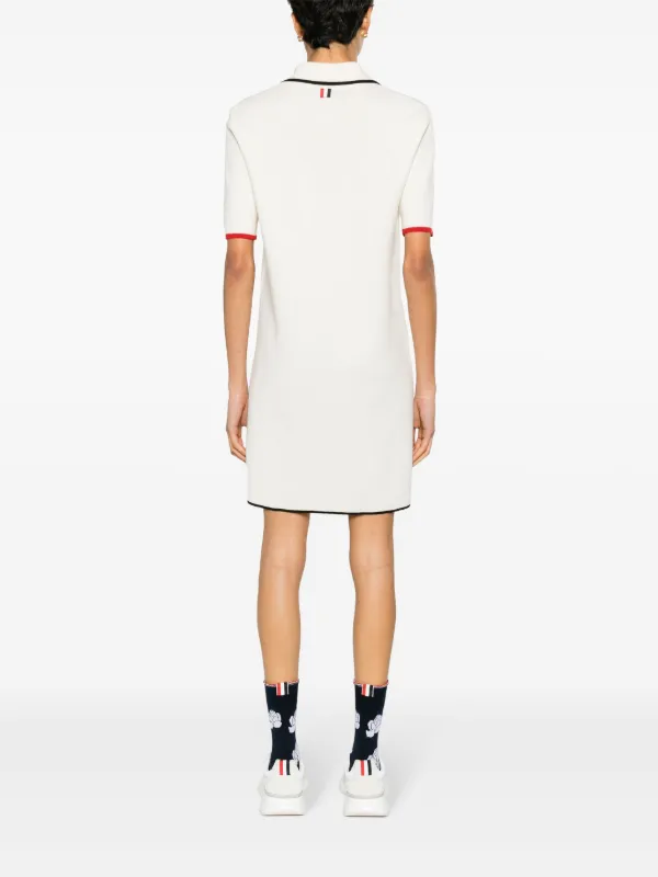 Thom Browne RWB-stripe Virgin Wool Dress | Neutrals | FARFETCH