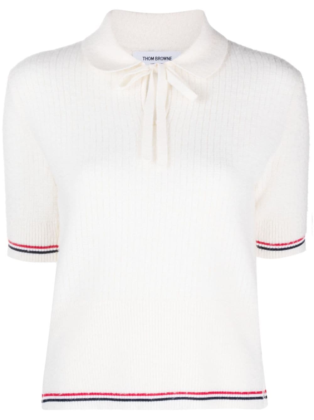 Thom Browne Gestricktes T-shirt In White