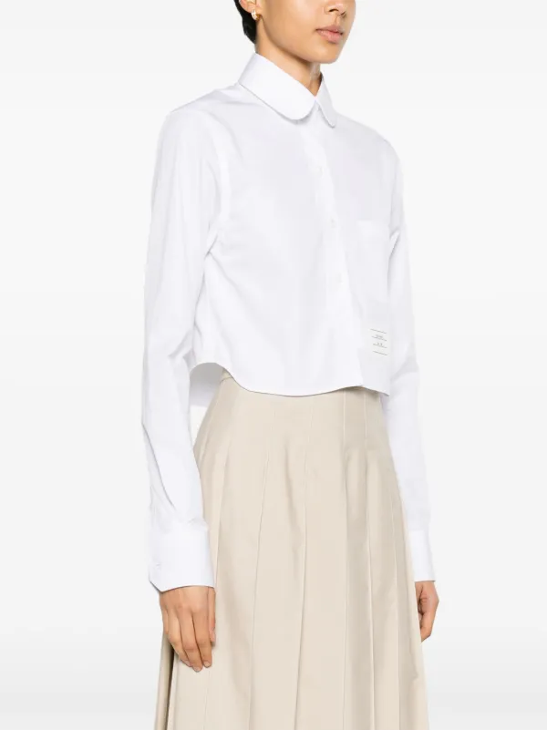 Thom Browne クロップドシャツ | ホワイト | FARFETCH JP
