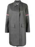 Thom Browne RWB-stripe twill coat - Grey