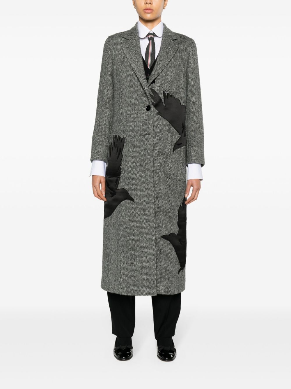 Thom Browne Jas met visgraatpatroon - Grijs