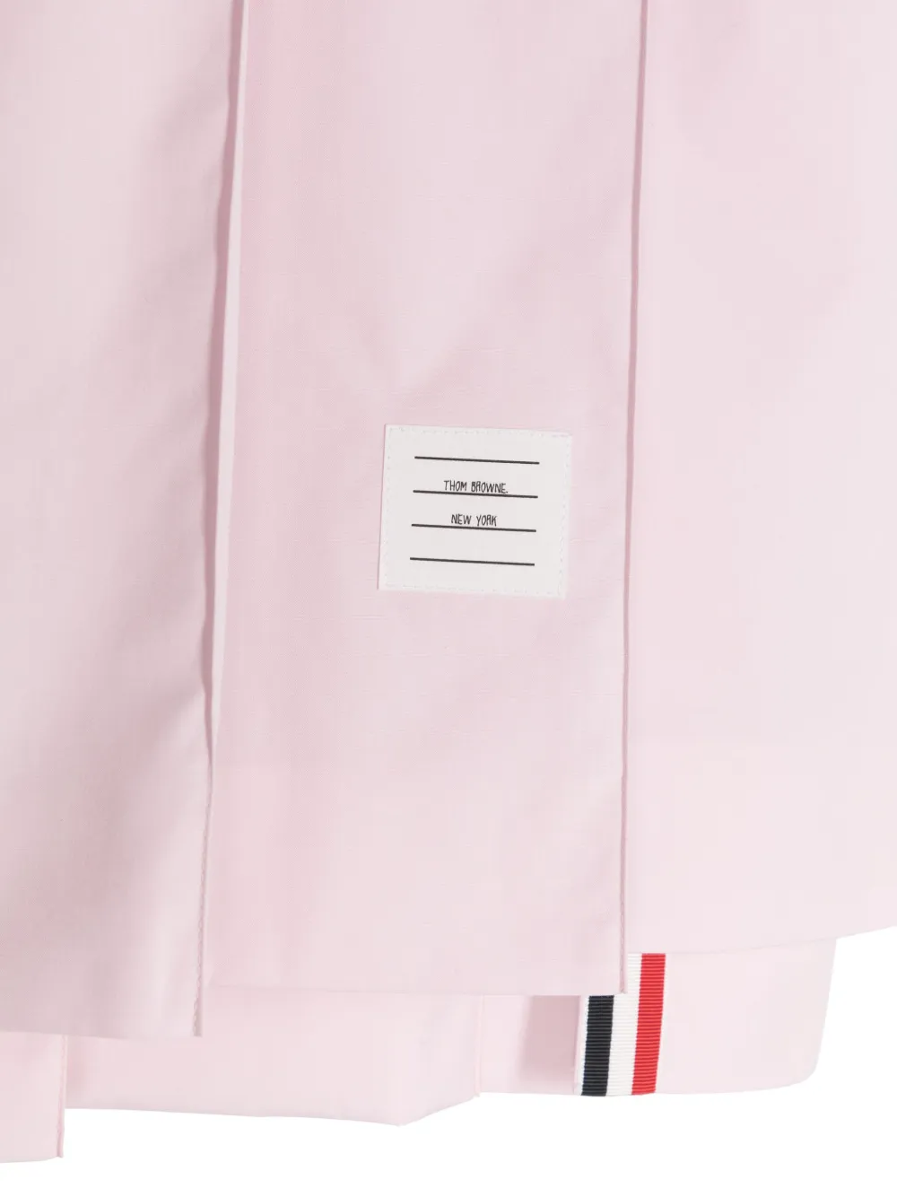 Thom Browne Kids Geplooide shirtjurk met ronde kraag Roze
