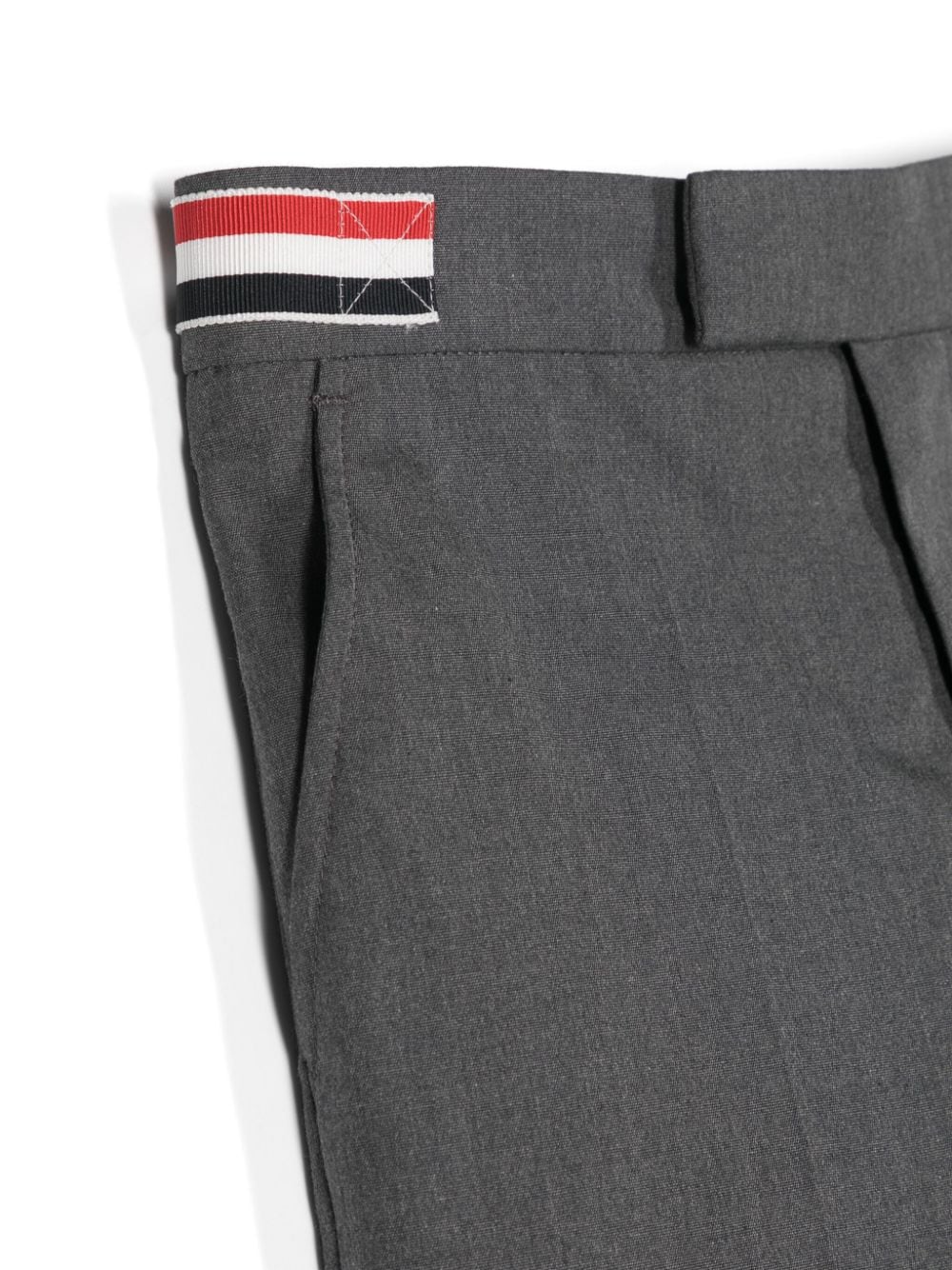 Shop Thom Browne Rwb-stripe Tailored Trousers In Grey