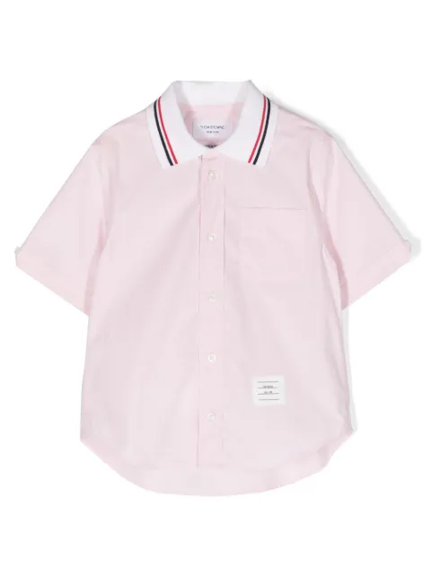 Thom Browne Kids polo-collar cotton shirt