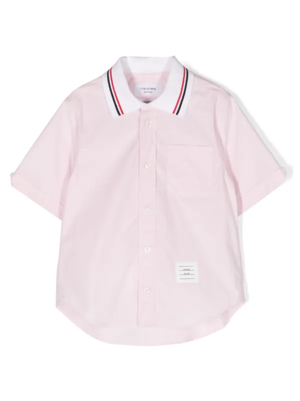 THOM BROWNE 正規品関税込みPink Cotton Polo Shirt MJP110P Classic Pique 4-Bar Polo | Thom Browne