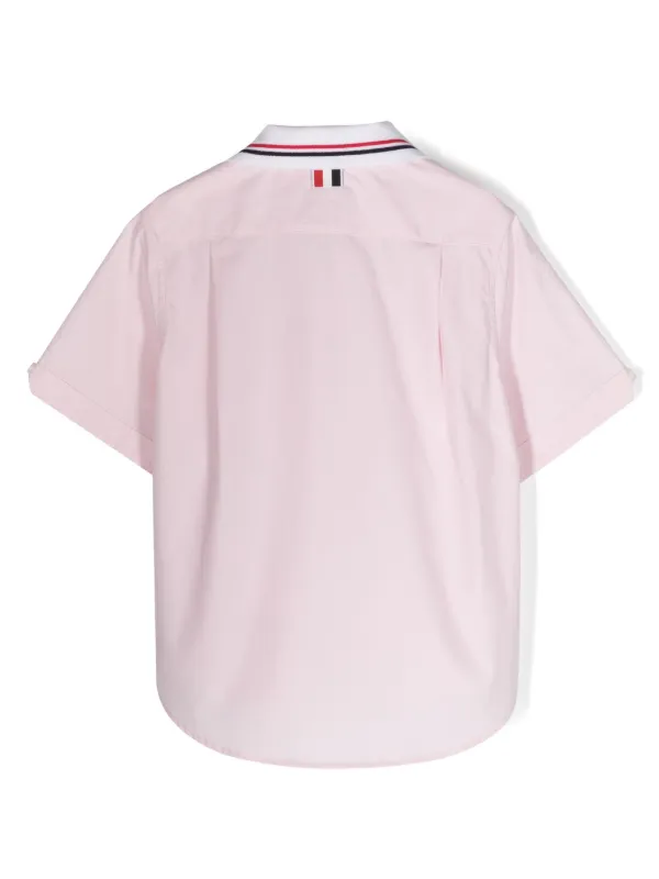 【送料&関税込】Thom Browne Pink Cotton Polo Shirt Thom Browne Pique Cotton Polo Shirt | Saks Fifth Avenue