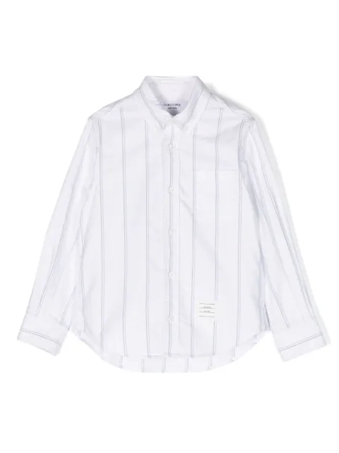 Thom Browne Kids striped cotton shirt