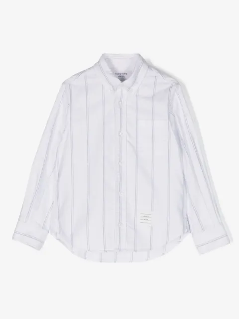 Thom Browne Kids Gestreiftes Hemd