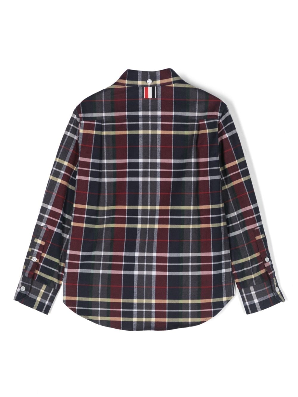 Thom Browne Kids Flanellen rok met tartan ruit - Blauw