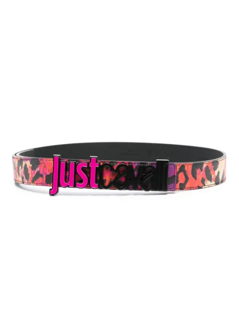 Just Cavalli  leopard-print leather belt