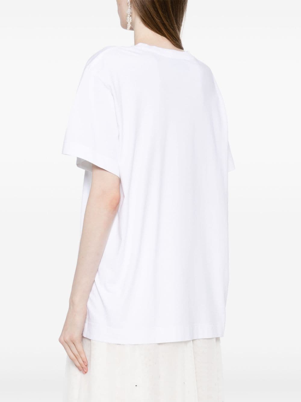 Shop Simone Rocha Graphic-print Cotton T-shirt In White