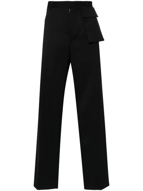 MM6 Maison Margiela Gerade Hose mit Logo-Stickerei