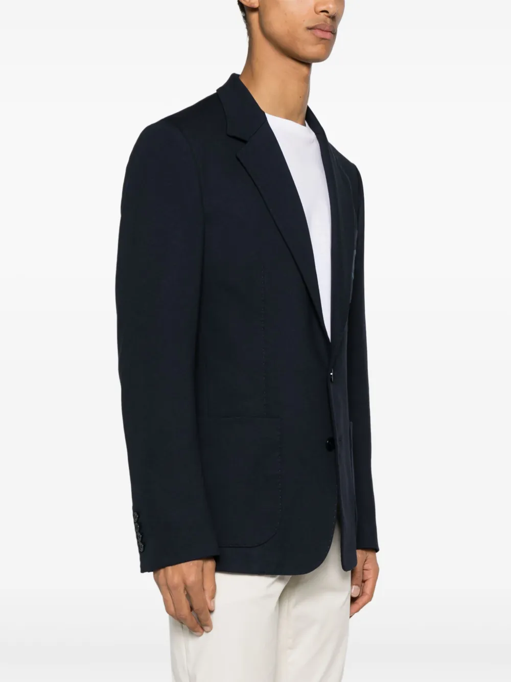 Dolce & Gabbana Blazer met geborduurd logo Blauw