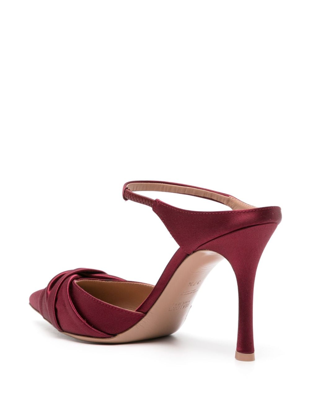 Shop Malone Souliers Uma 100mm Satin Mules In Red