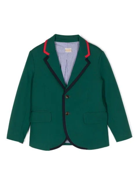 MARLO contrasting-trim single-breasted blazer