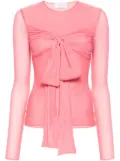 Blumarine bow-detail jersey top - Pink