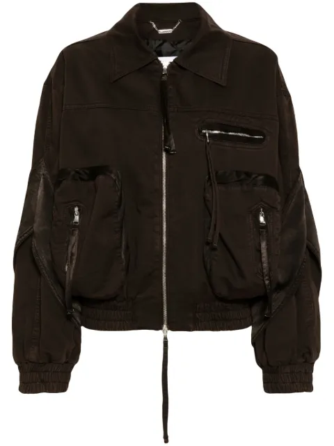 Blumarine satin-trim bomber jacket