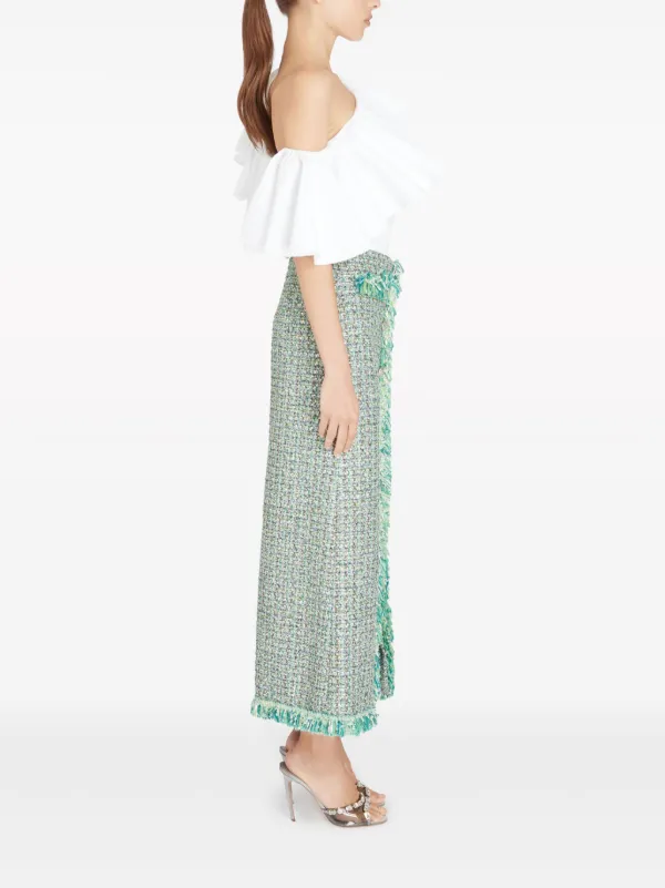 Tweed skirt outlet frayed