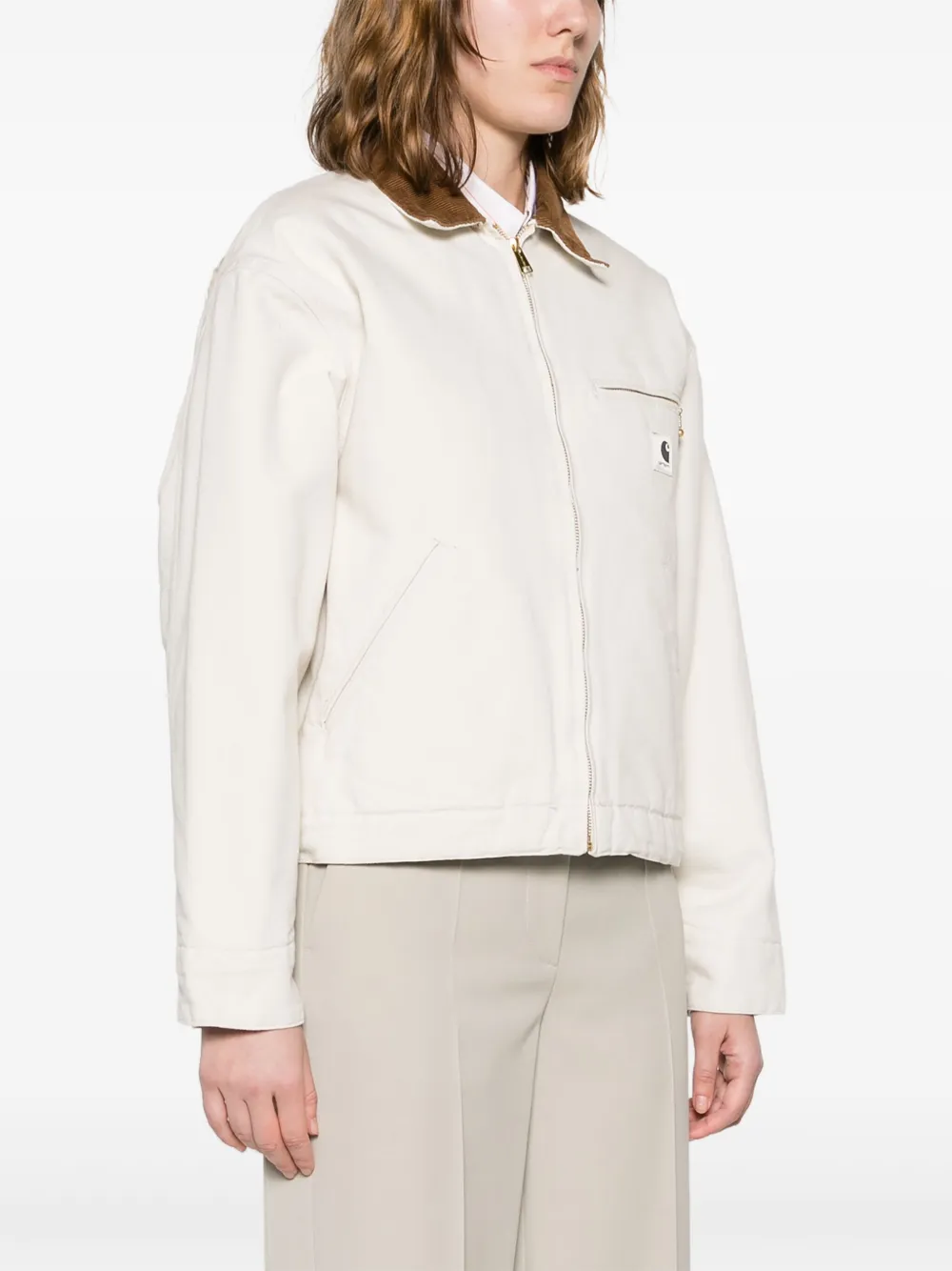 Carhartt WIP OG Detroit jack met logopatch Beige