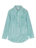 MARLO striped cotton shirt - Green