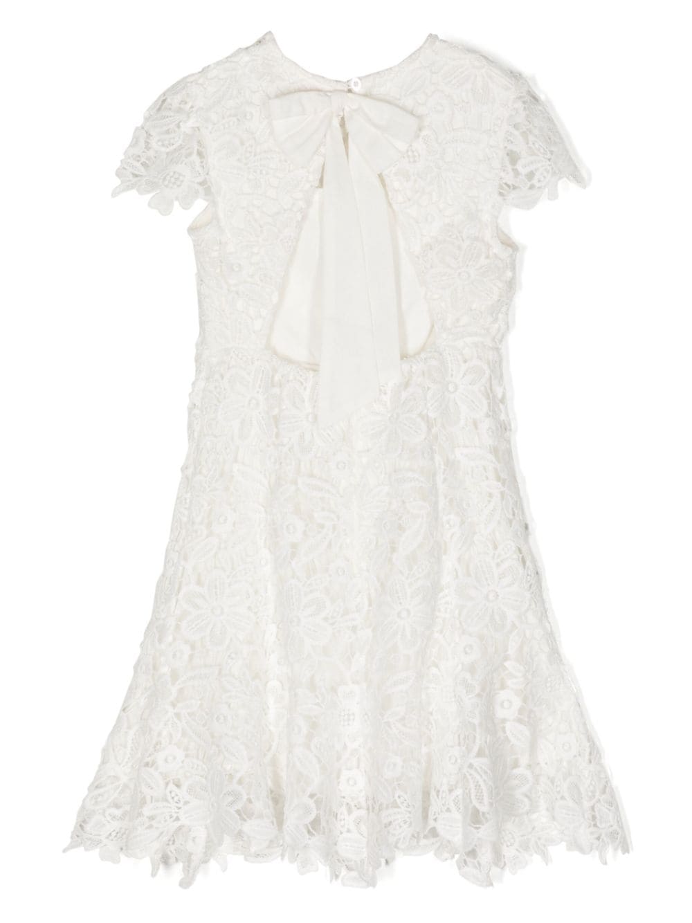 MARLO Holly Jolly mini-jurk met bloemenkant Wit