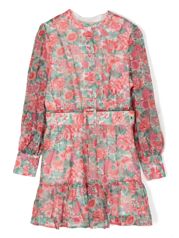 MARLO Holiday floral-print Minidress | Multicolour | FARFETCH KW
