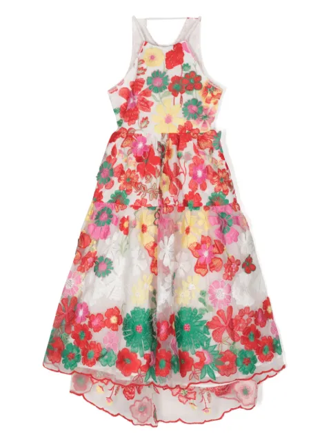 MARLO Candy Cane floral-print midi dress