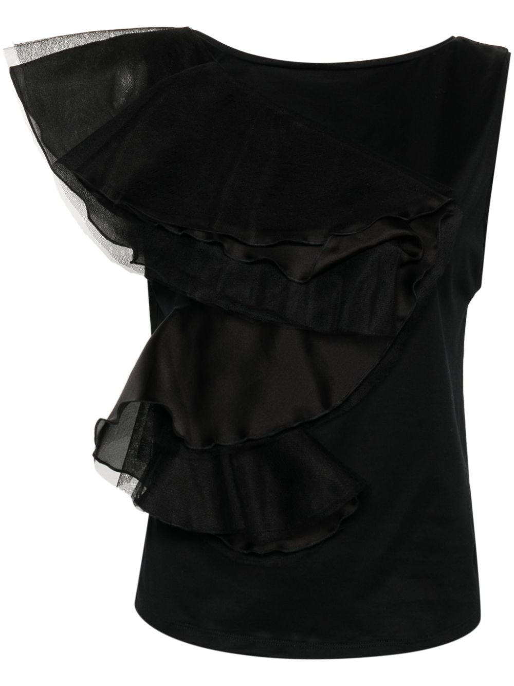 Parlor V-neck ruffle-detail Top - Farfetch