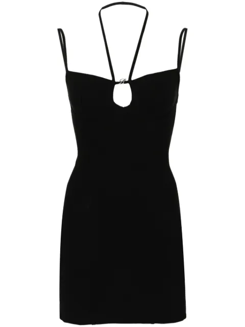 Blumarine Vestido midi de jersey com recorte vazado