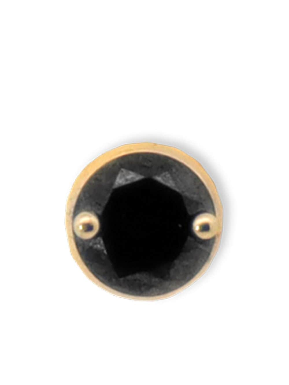 THE ALKEMISTRY 18kt yellow gold Aria black diamond stud earrings - Zwart