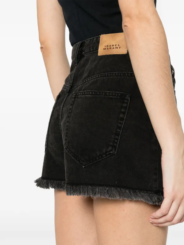 ISABEL MARANT Lesia Denim Shorts | Black | FARFETCH