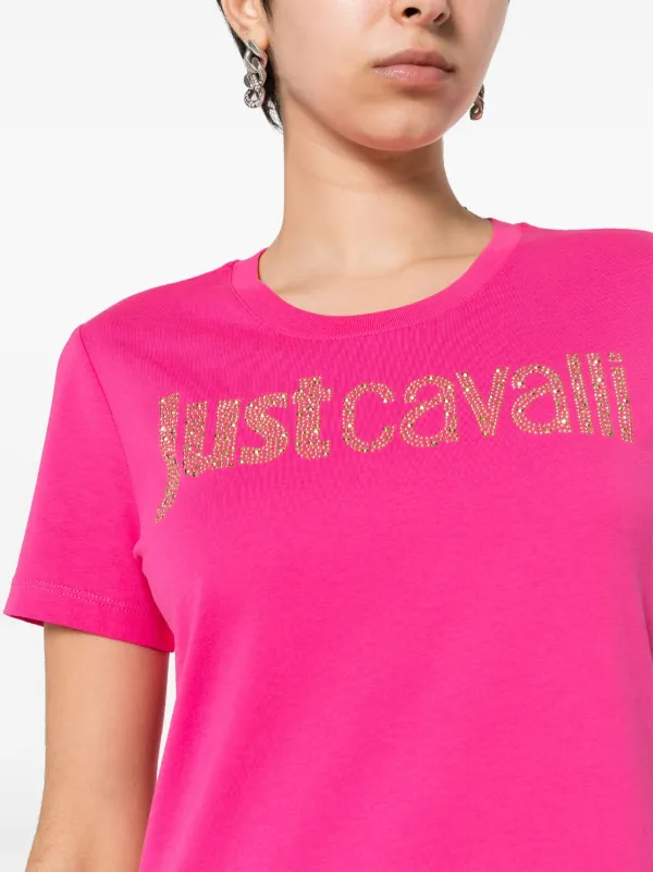Tシャツ・カットソー JUST CAVALLI Woman T-Shirt Pink 78PAHT02CJ500 429 The Bonez - Just Cavalli T-Shirt - RLB LUXURY