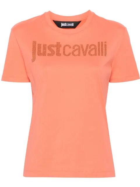 Just Cavalli rhinestone-embellished logo T-shirt