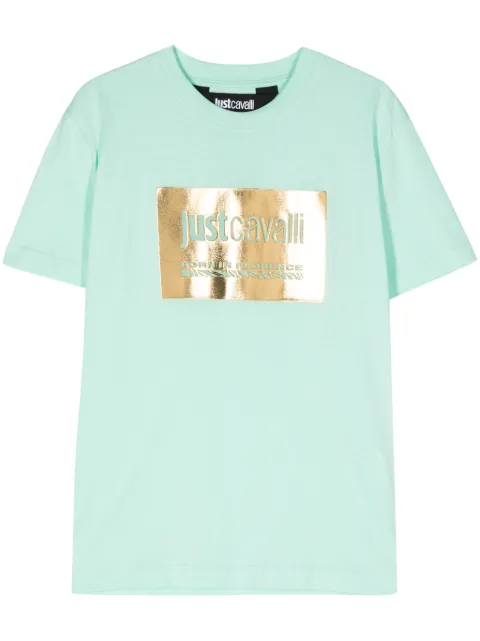 Just Cavalli embossed-logo cotton T-shirt
