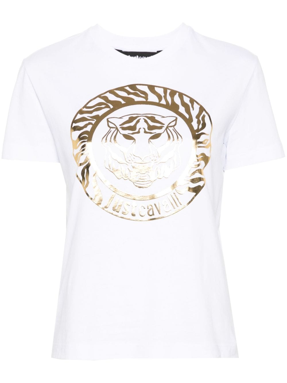 Just Cavalli Katoenen T-shirt met logoprint Wit